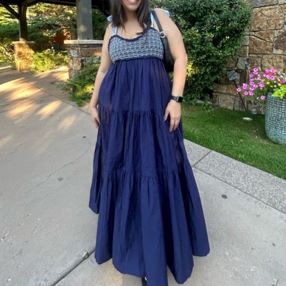 Free People Bluebell Solid Maxi Dress in Eclipse